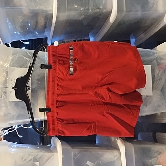 No Label Red Drawstring Shorts - Picture 2 of 2